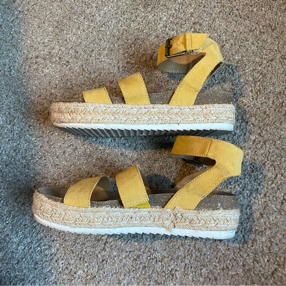 Yellow Platform Sandals - Picture 2 of 3